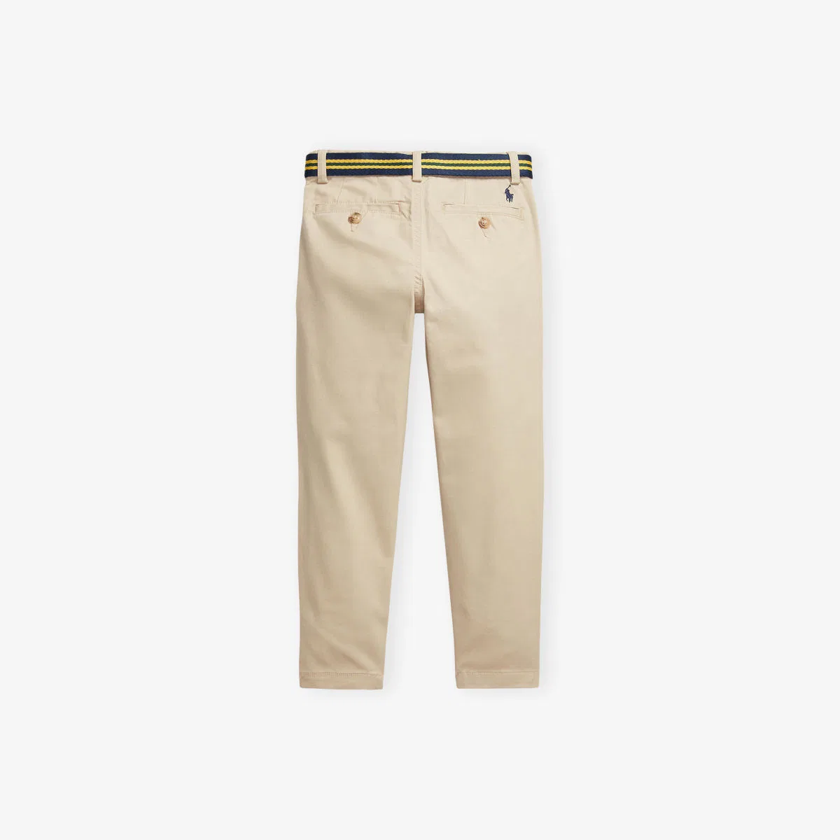 Детские брюки прямого кроя из эластичного хлопка Polo Ralph Lauren, хаки — фото 4