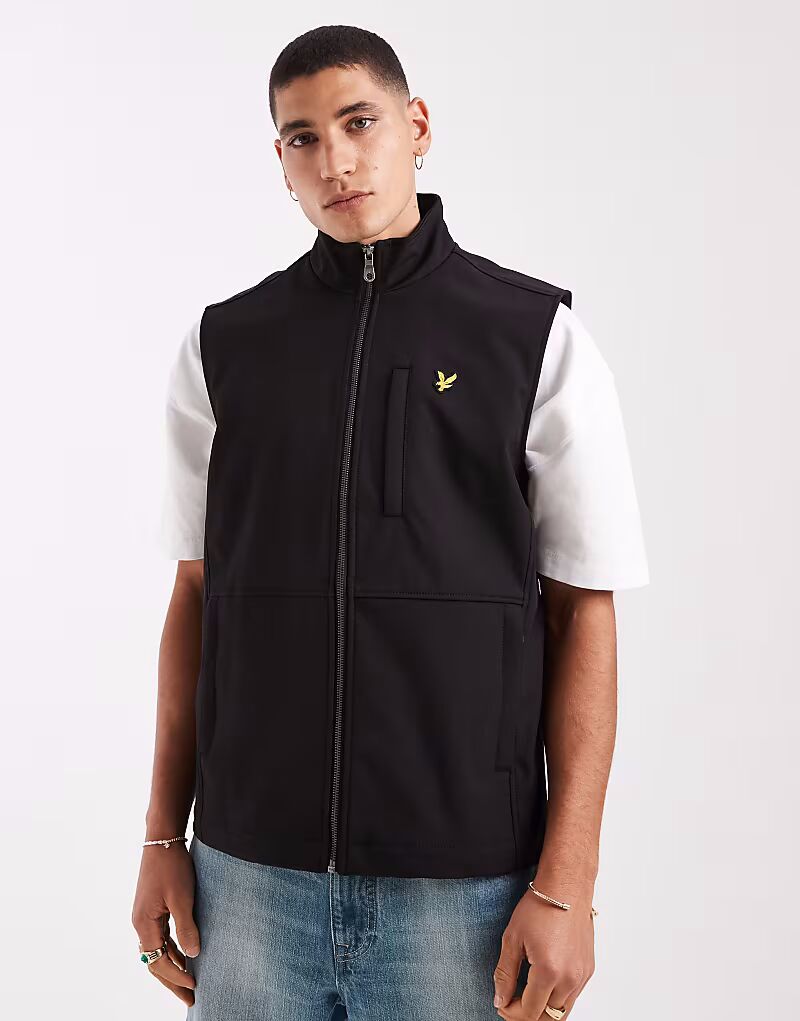 

Куртка Lyle & Scott Light, жилет из софтшелла, цвет z865, угольно-черный