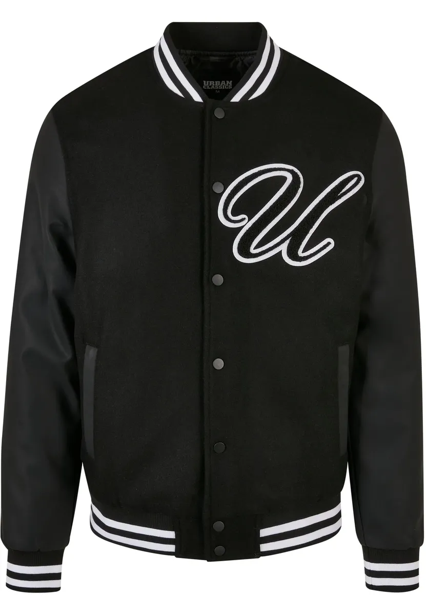 

Куртка всепогодная URBAN CLASSICS " Urban Classics Men's Big U College Jacket" (1 шт.), без капюшона, черный