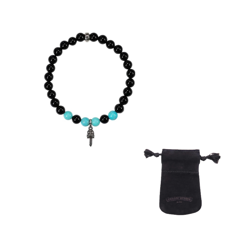 

Chrome Hearts Браслет из стерлингового серебра 925 пробы унисекс черный