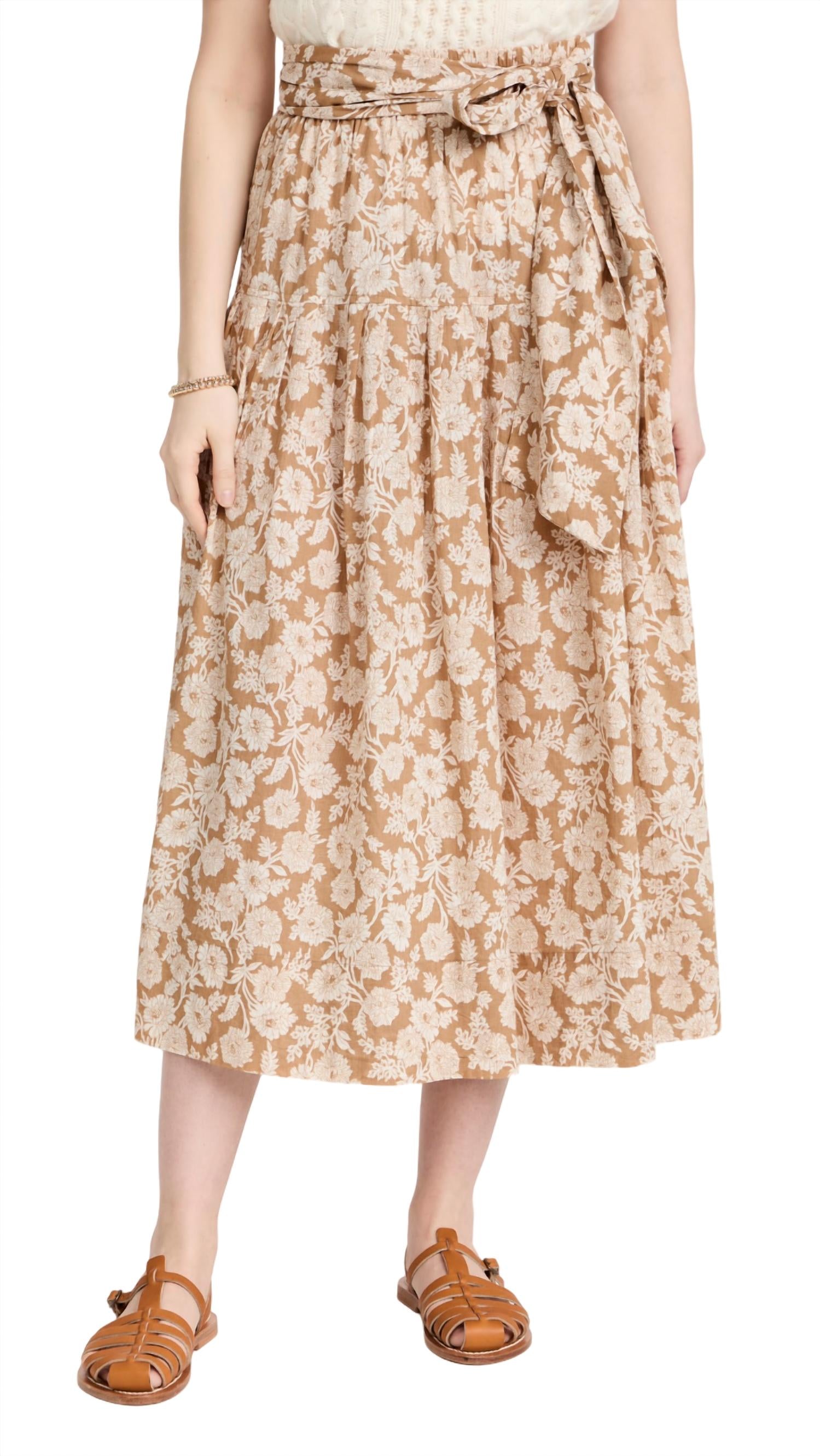 

Юбка Highland в цвете Oat Wild Brush Floral THE GREAT