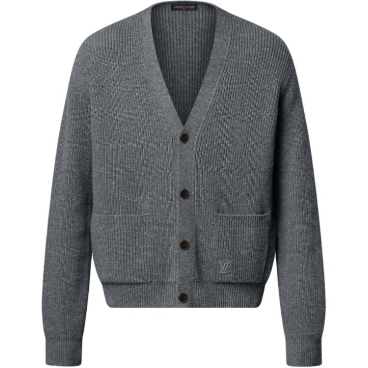 

Вышитый кардиган из кашемира Signature LOUIS VUITTON, серый