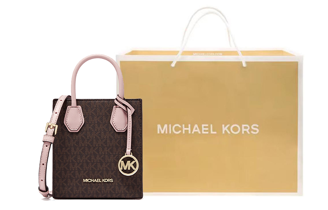 

MICHAEL KORS Кожаная сумка из телячьей кожи Mercer Текстильная сумка для нот Дорожная сумка Сумка через плечо Сумка кроссбоди Миниатюрная женская сумка