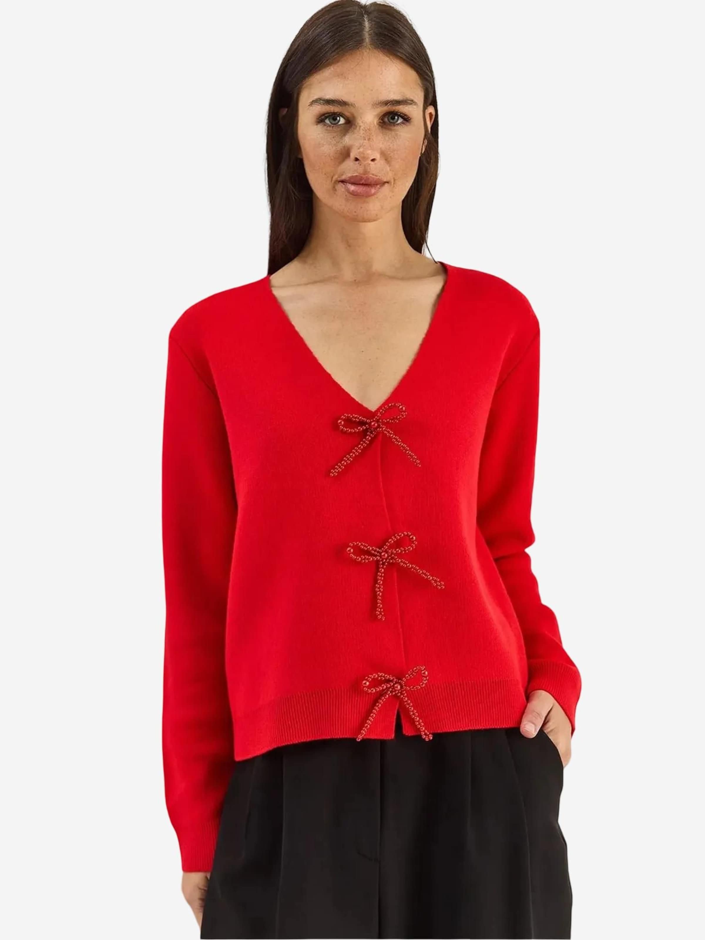 

Bianco Lucci Вязаный кардиган красного цвета