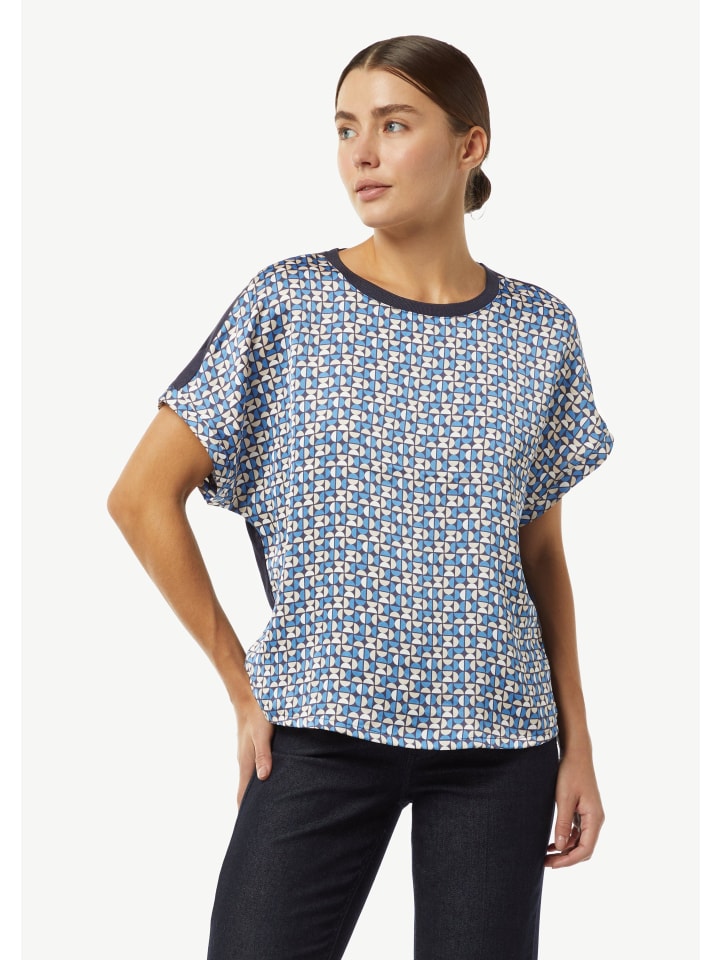 

Футболка comma T-Shirt kurzarm, цвет Blau-mehrfarbig