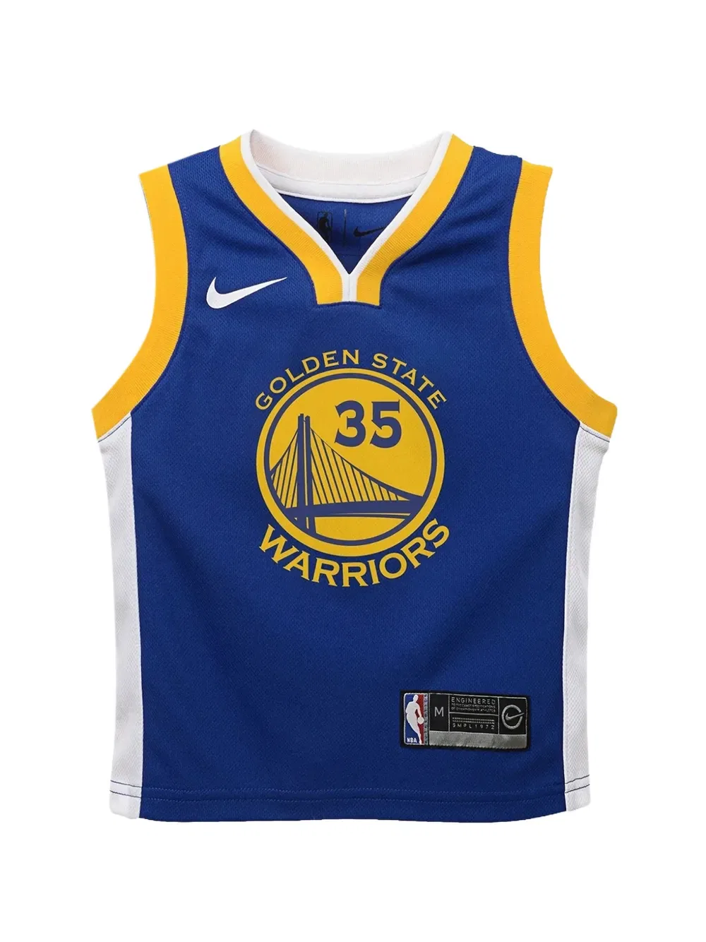 Футболка с V-образным вырезом Кевина Дюранта из команды Golden State Warriors НБА Nike Kids, синий