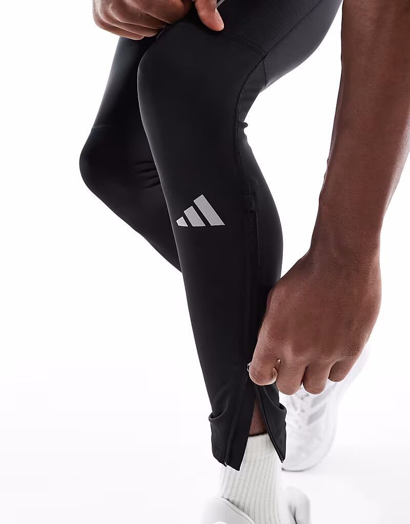 Леггинсы Adidas для бега Own the Run черного цвета Adidas Performance — фото 2
