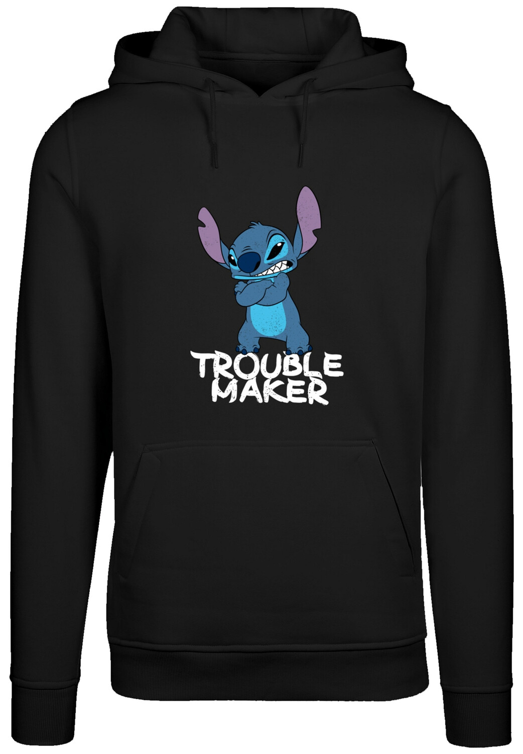 

Пуловер F4NT4STIC Hoodie Disney Lilo & Stitch Trouble Maker Hooded Sweater, черный