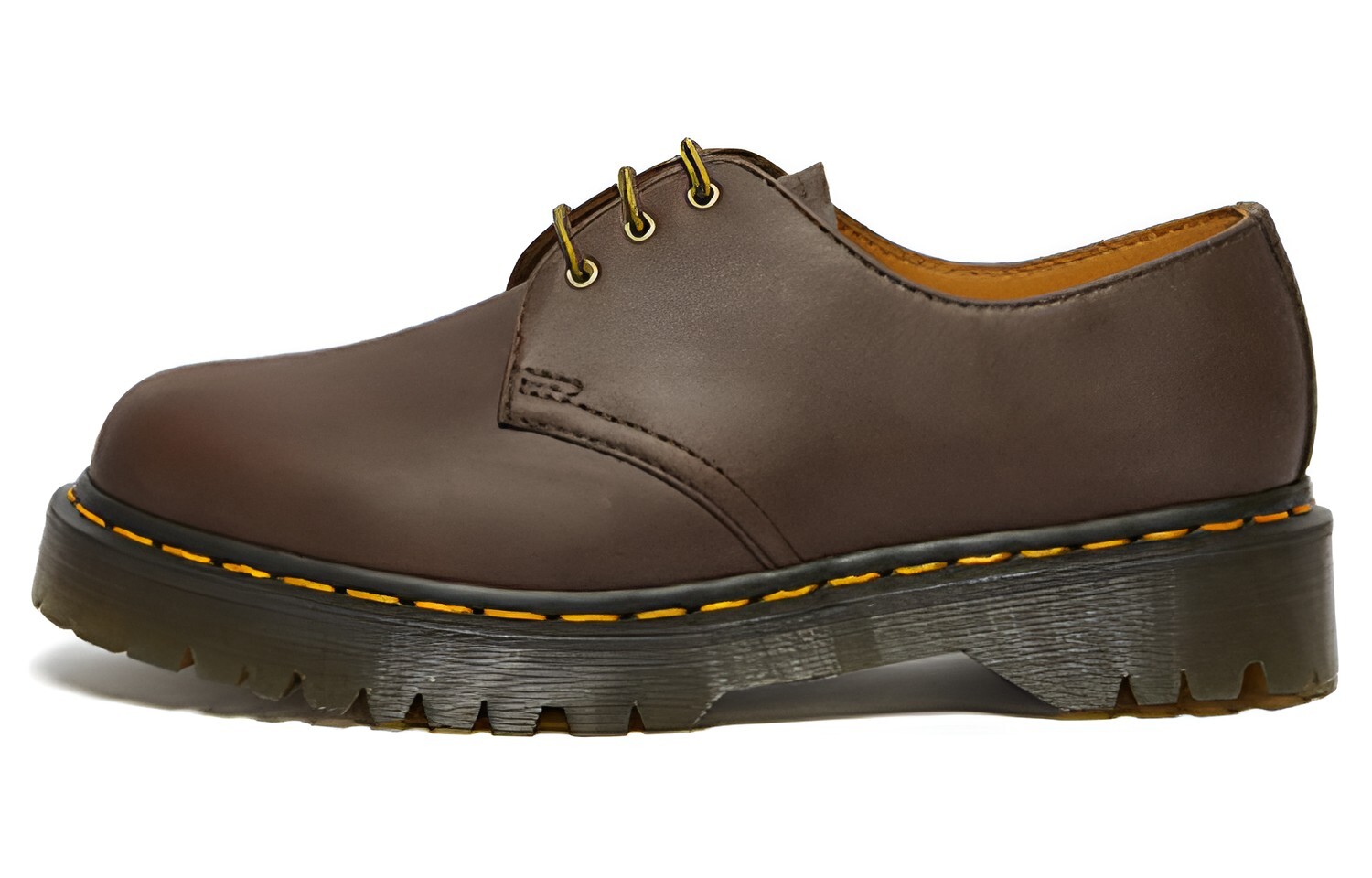 

Туфли на платформе унисекс с низким верхом темно-коричневые Dr.Martens