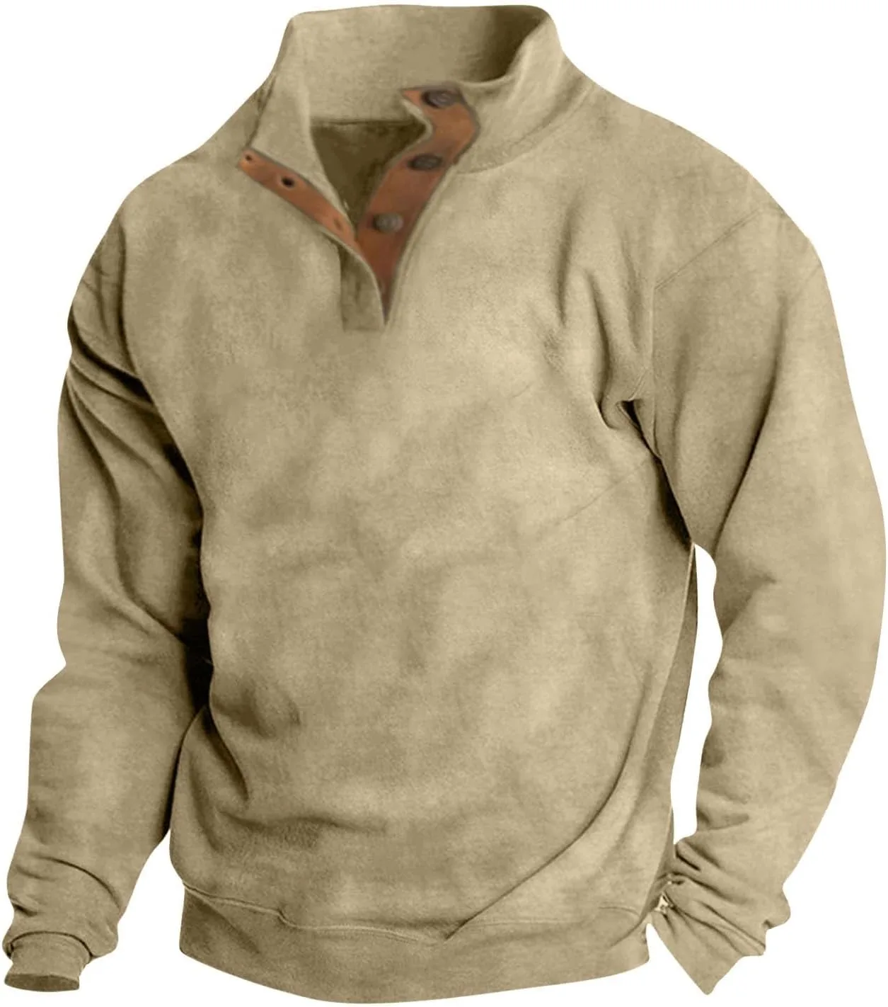 

Мужской свитшот Ymosrh с длинным рукавом и пуговицами, свободный крой, размеры S-3XL