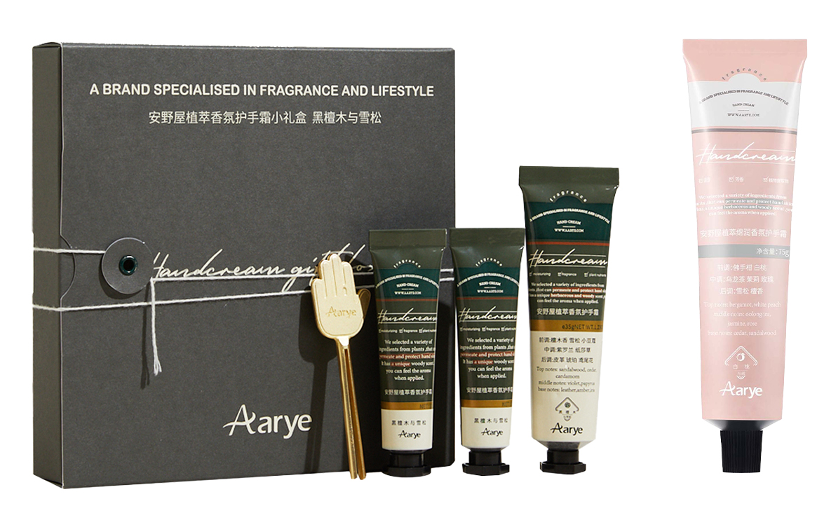 

Anno House Увлажняющий крем для рук с растительными экстрактами и ароматом AARYE, ebony wood with cedar+белый peach with velvet 75g