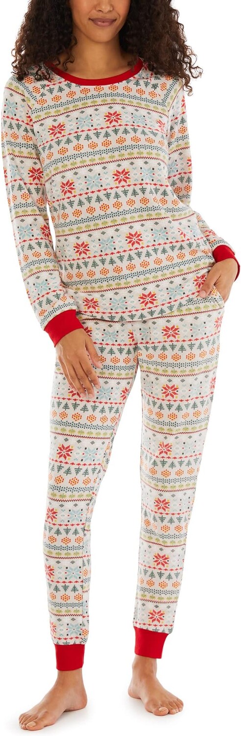 

Длинный пижамный комплект Nordic Fair Isle Pajamarama, цвет Nordic Fair Isle