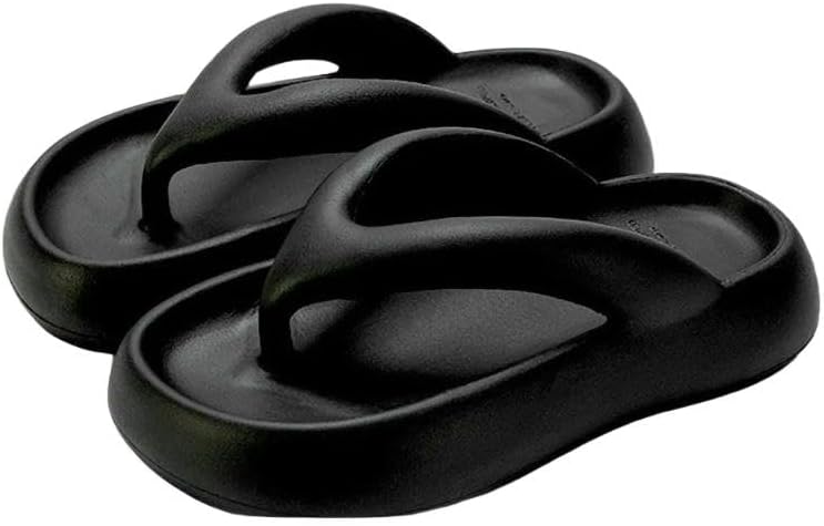 

Женские сланцы DMMWCX с толстой подошвой EVA, противоскользящие пляжные и для ванной, черный