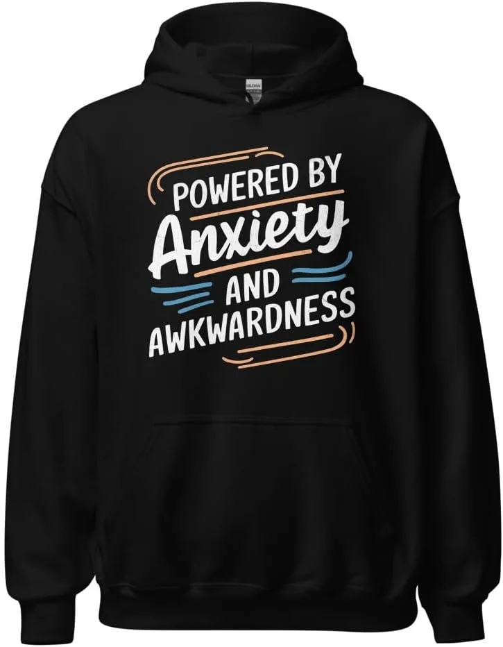 Толстовка Socially Awkward унисекс, на энергии тревоги и неловкости Generic, черный