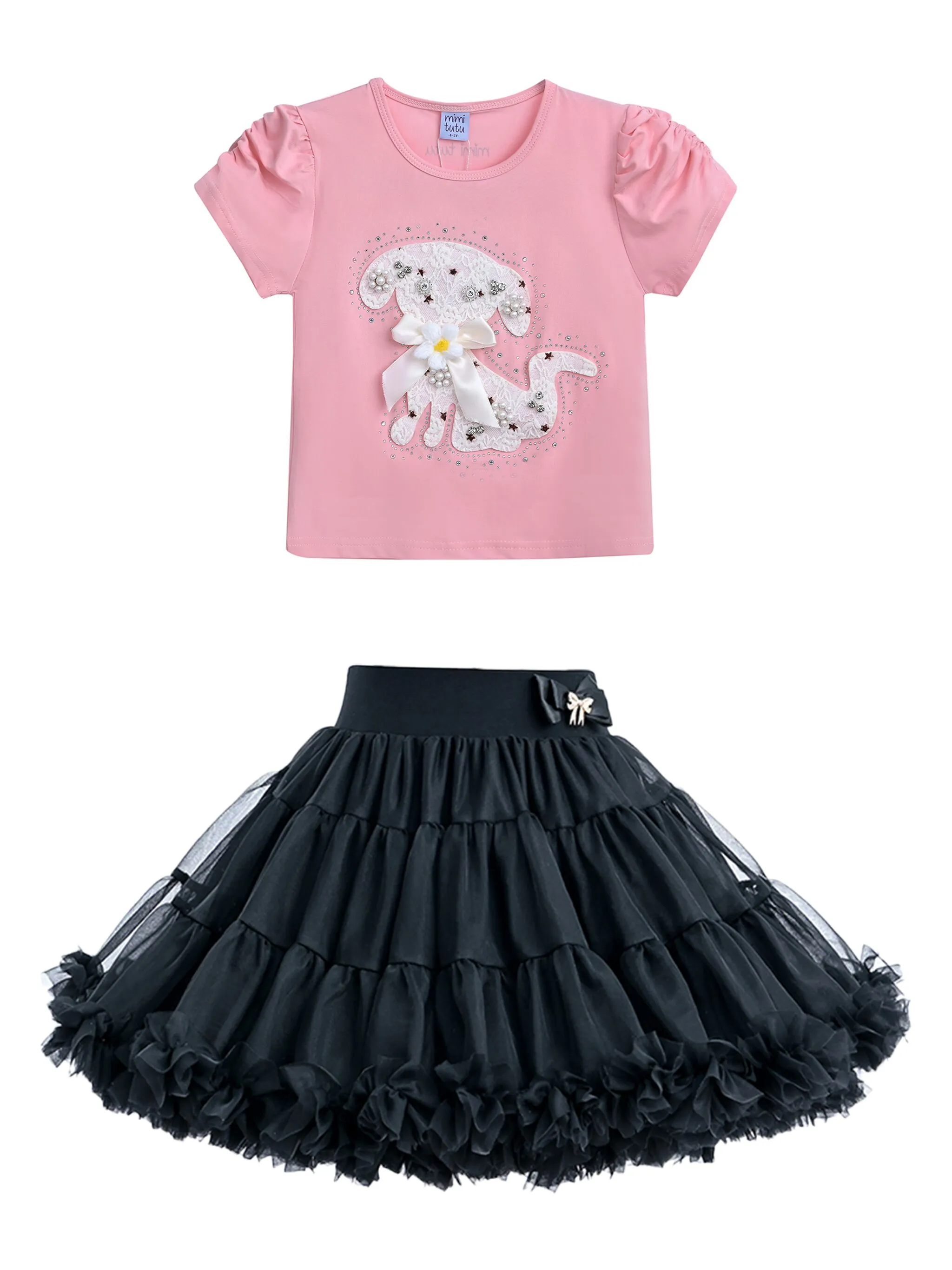 

Комплект Janis Puppy из топа и юбки Mimi Tutu, розовый