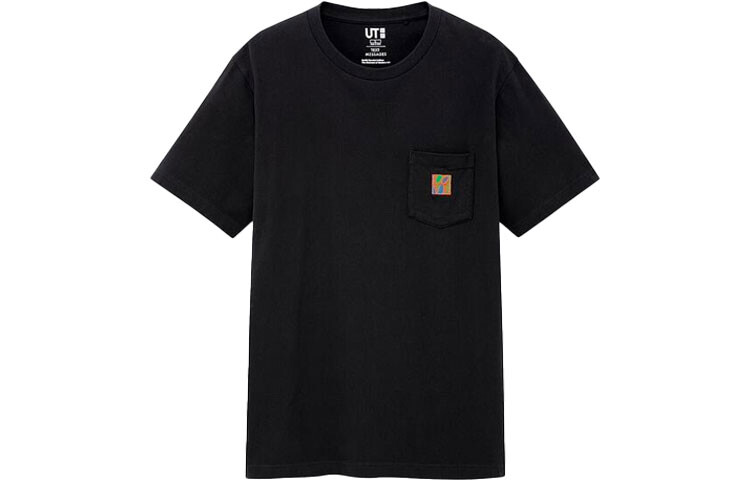 

Футболка унисекс UNIQLO с накладным карманом, черный