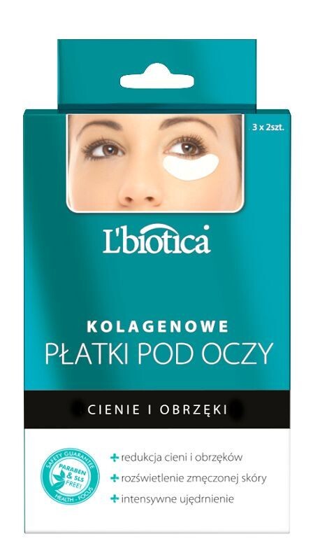 

L’biotica Kolagenowe Płatki Pod Oczy повязки на глаза, 6 шт.