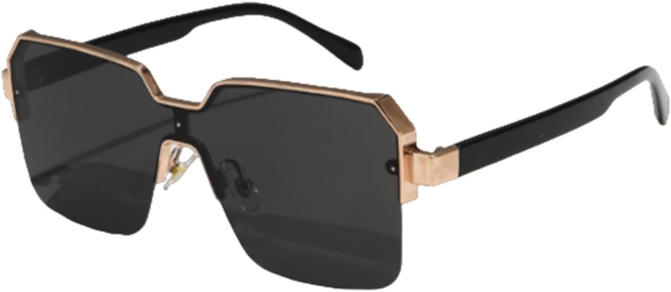 

Мужские и женские солнцезащитные очки класса люкс, модные винтажные солнцезащитные очки в оправе из сплава, солнцезащитные очки с защитой от УФ-излучения UV400 TKKTLLT, Black