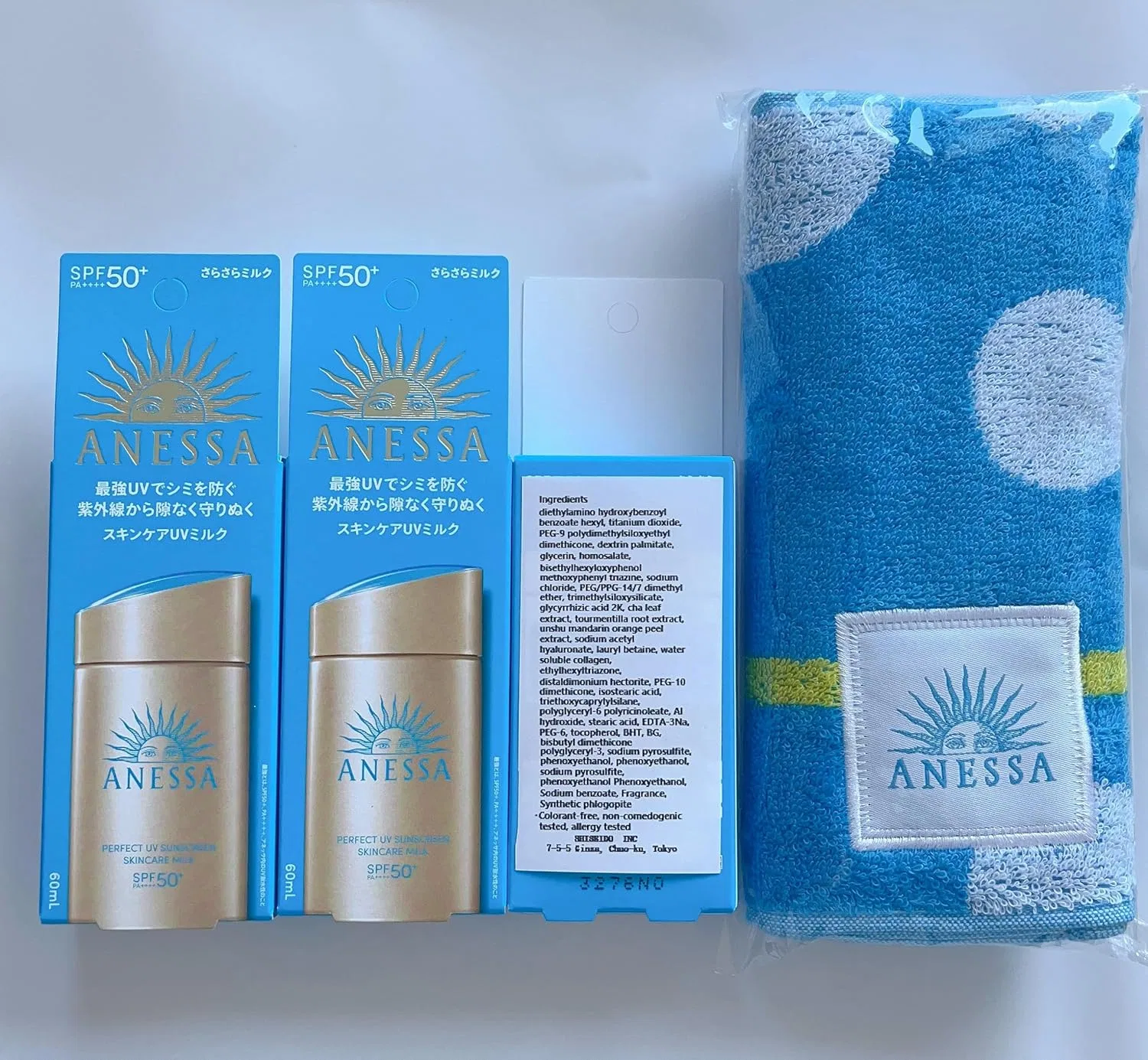 Солнцезащитное молочко ANESSA Perfect UV Skin Care Milk NA 60 мл + полотенце — фото 4