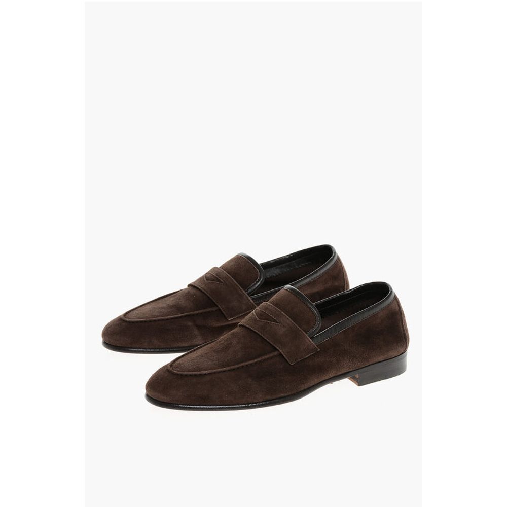 

Пенни-лоферы из однотонной замши Corneliani, коричневый