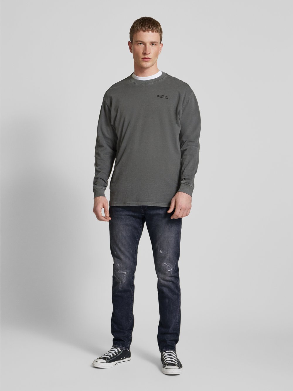 

Джинсы Slim fit с рваным эффектом G-Star Raw, черный