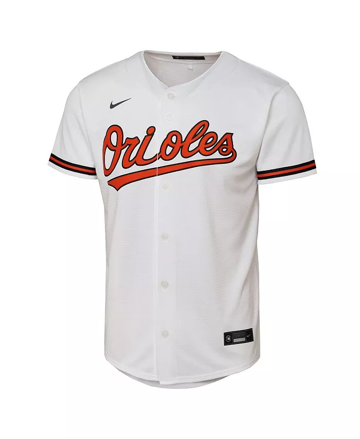 Домашняя реплика игровой футболки Baltimore Orioles Adley Rutschman для больших мальчиков и девочек, белая Nike — фото 2
