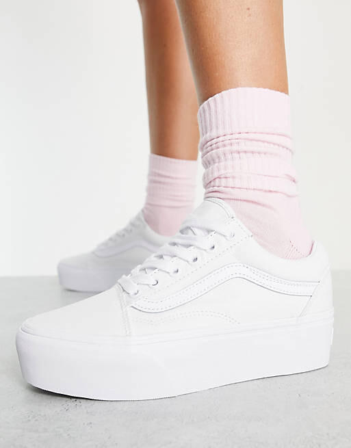 Белые кроссовки Vans Old Skool Stackform