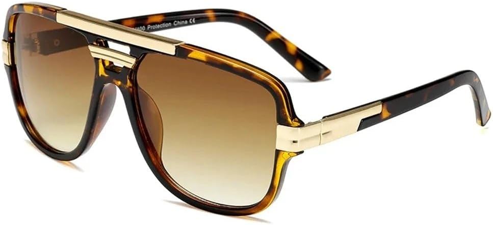 

Мужские солнцезащитные очки в винтажном стиле, квадратные мужские солнцезащитные очки, роскошные солнцезащитные очки с градиентным переходом цвета Shades de sol hombre GHVWYX, 02 Leopard-tea