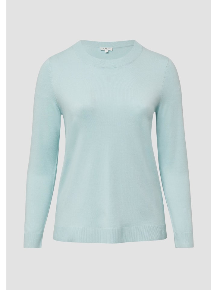 

Вязаный свитер цвета 6439_светло-бирюзовый s.Oliver