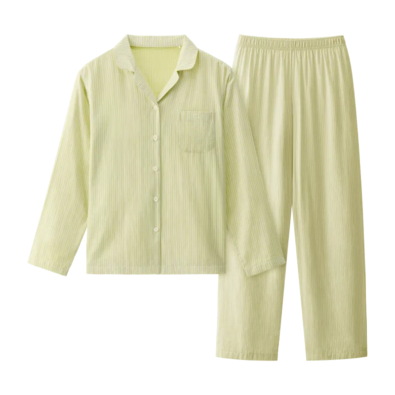 Детский комплект пижамы BANANA IN, Plantain Green Stripes