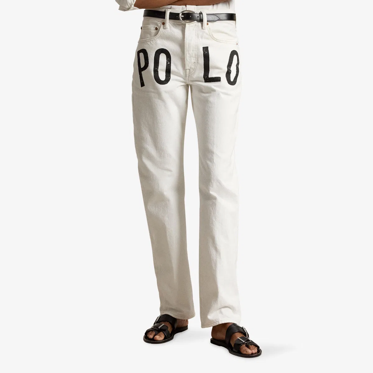 Прямые джинсы с логотипом Polo Ralph Lauren — фото 3