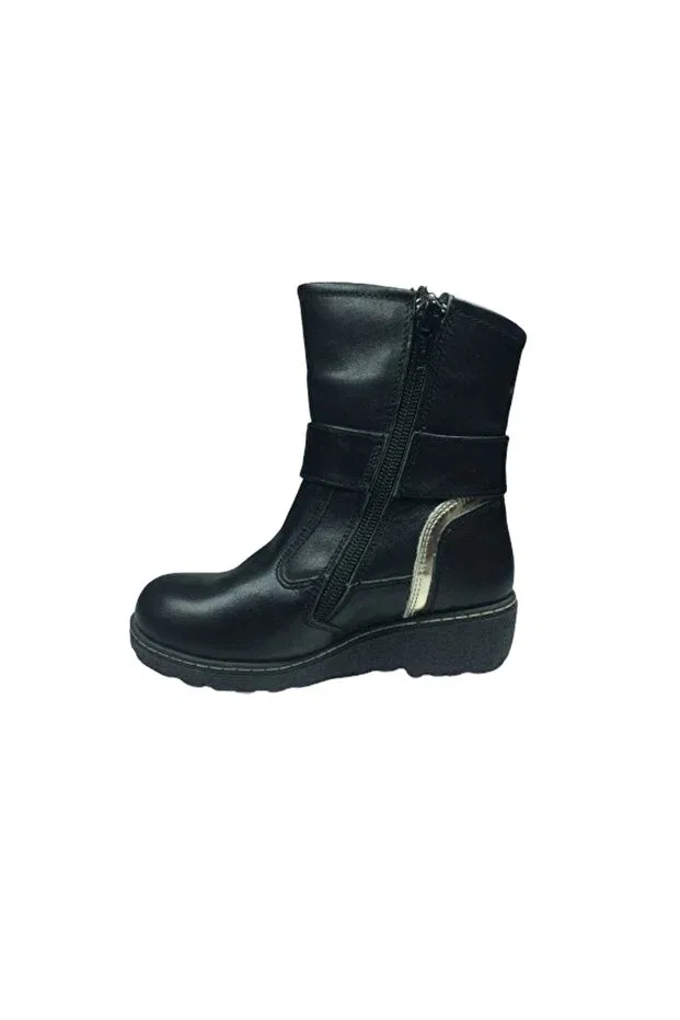 Детские ботинки для девочек на плоском ходу 1005 model Ortopedikal, Black — фото 3