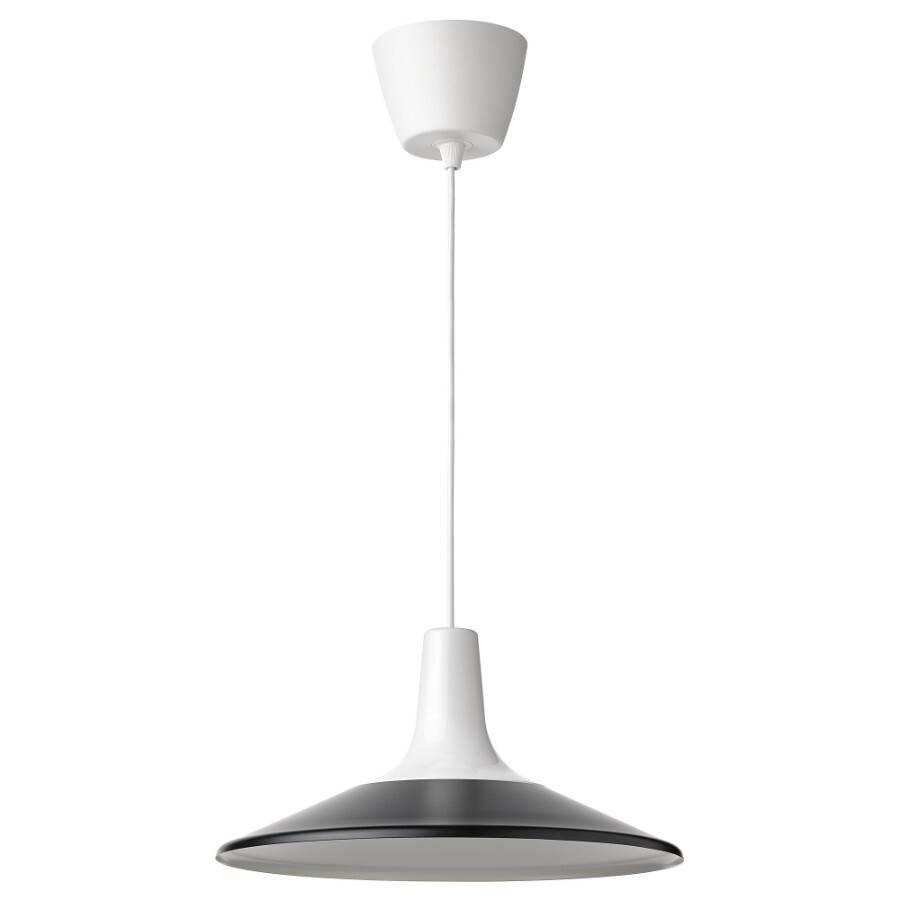 

Подвесной светильник Ikea Fyrtiofyra 38 см, белый/черный(дубль)