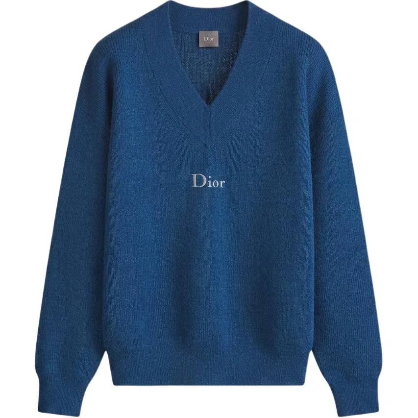 Мужской свитер с V-образным вырезом Moderate, DIOR, Blue