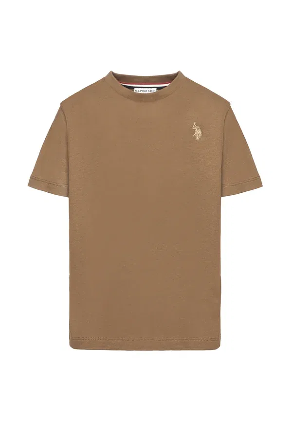 Футболка хлопковая Basic t-shirt U.S. Polo Assn, Marrone U.S. Polo Assn., коричневый — фото 3