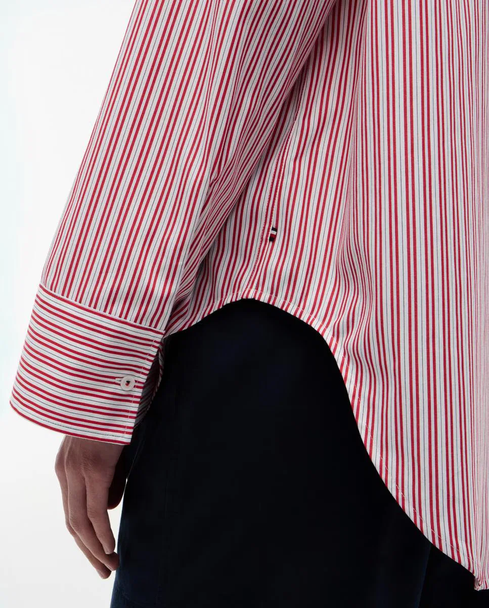 Женская рубашка, Silueta Ancha, Tommy Hilfiger, красный — фото 3