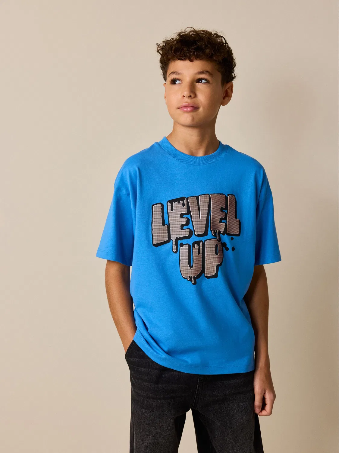 Футболка с графическим принтом Blue Level Up Next, синий