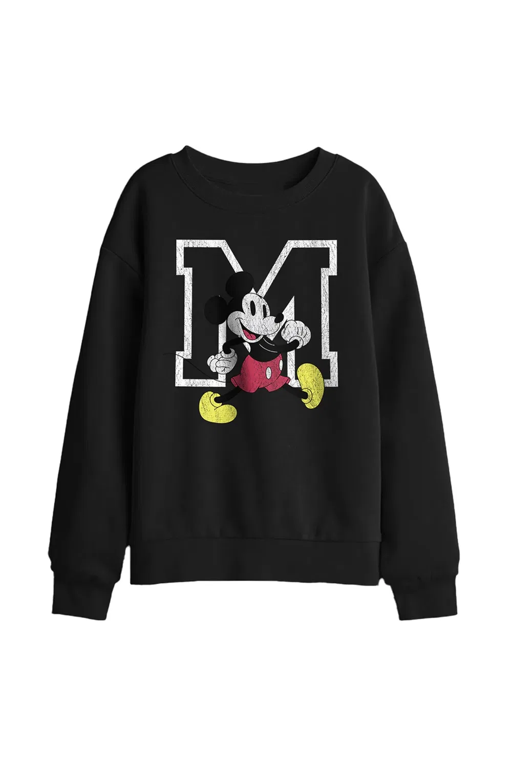 Детский свитшот с принтом Mickey Mouse Classic Walk Disney, Black