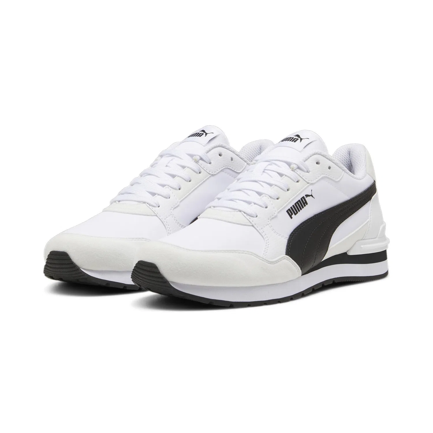 Детские кроссовки с легендарным дизайном PUMA St Runner Nl PUMA White PUMA Black Cast Iron V4 — фото 3