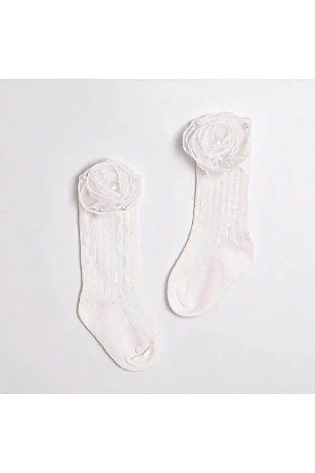 Детские носки для девочек хлопковые Elegant Ministok, White — фото 2