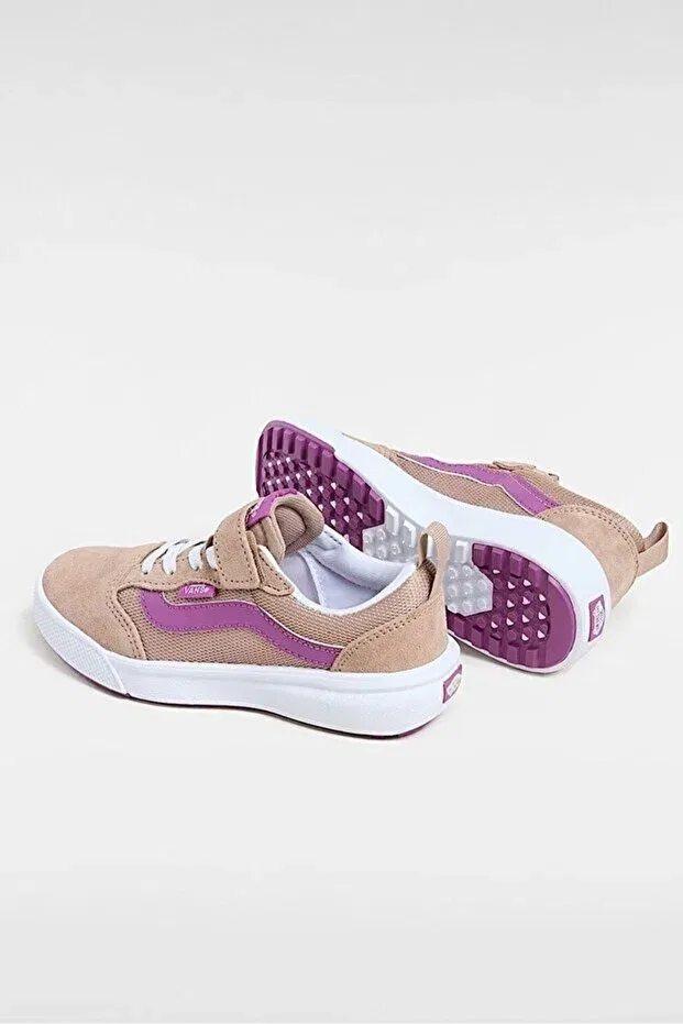 Детские кроссовки для девочек на шнуровке Ultrarange 66 v Vans, Brown — фото 3