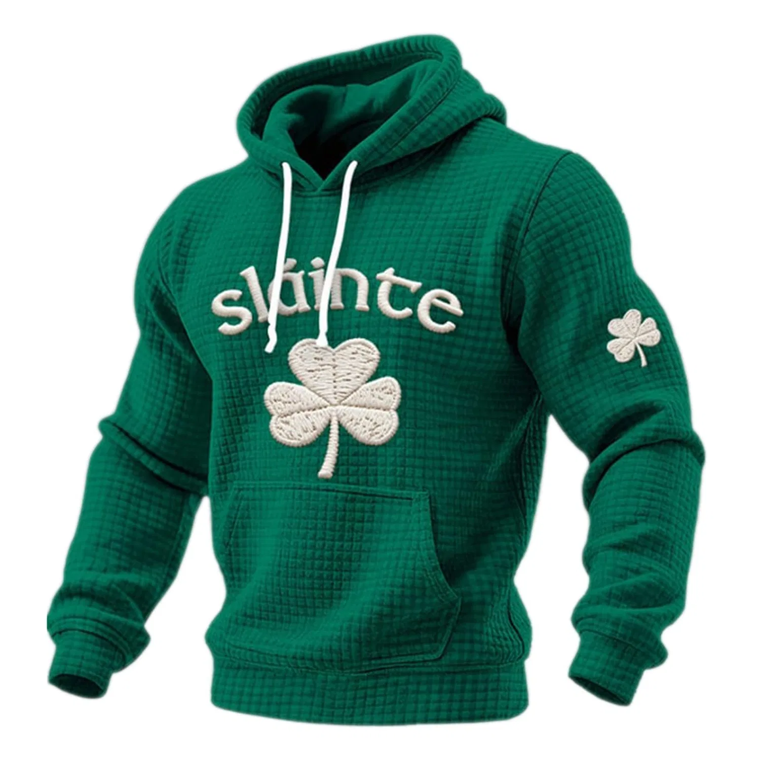 Мужской худи с принтом Honeycomb Hoodie, Verde Scuro-t