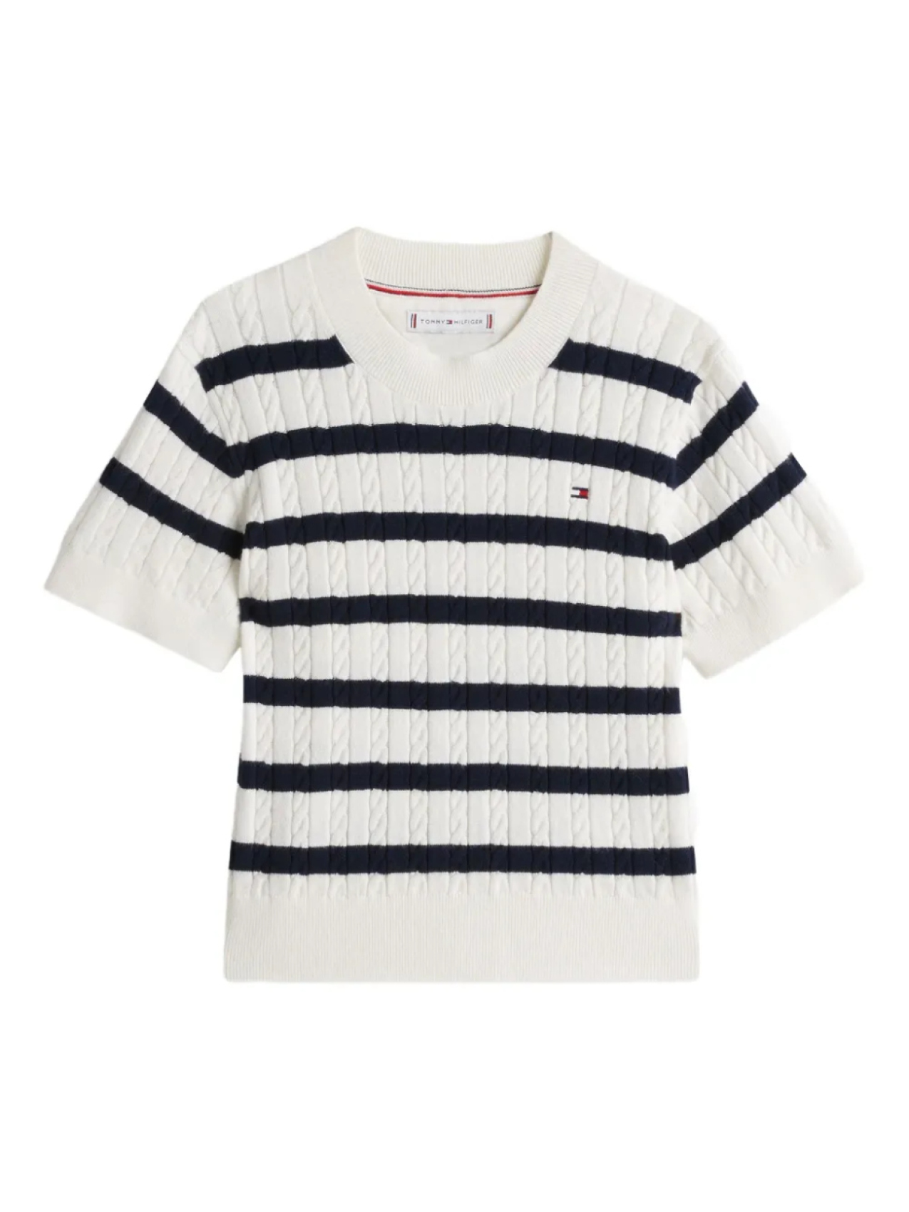 

Джемпер Tommy Hilfiger Junior с косичной вязкой, белый