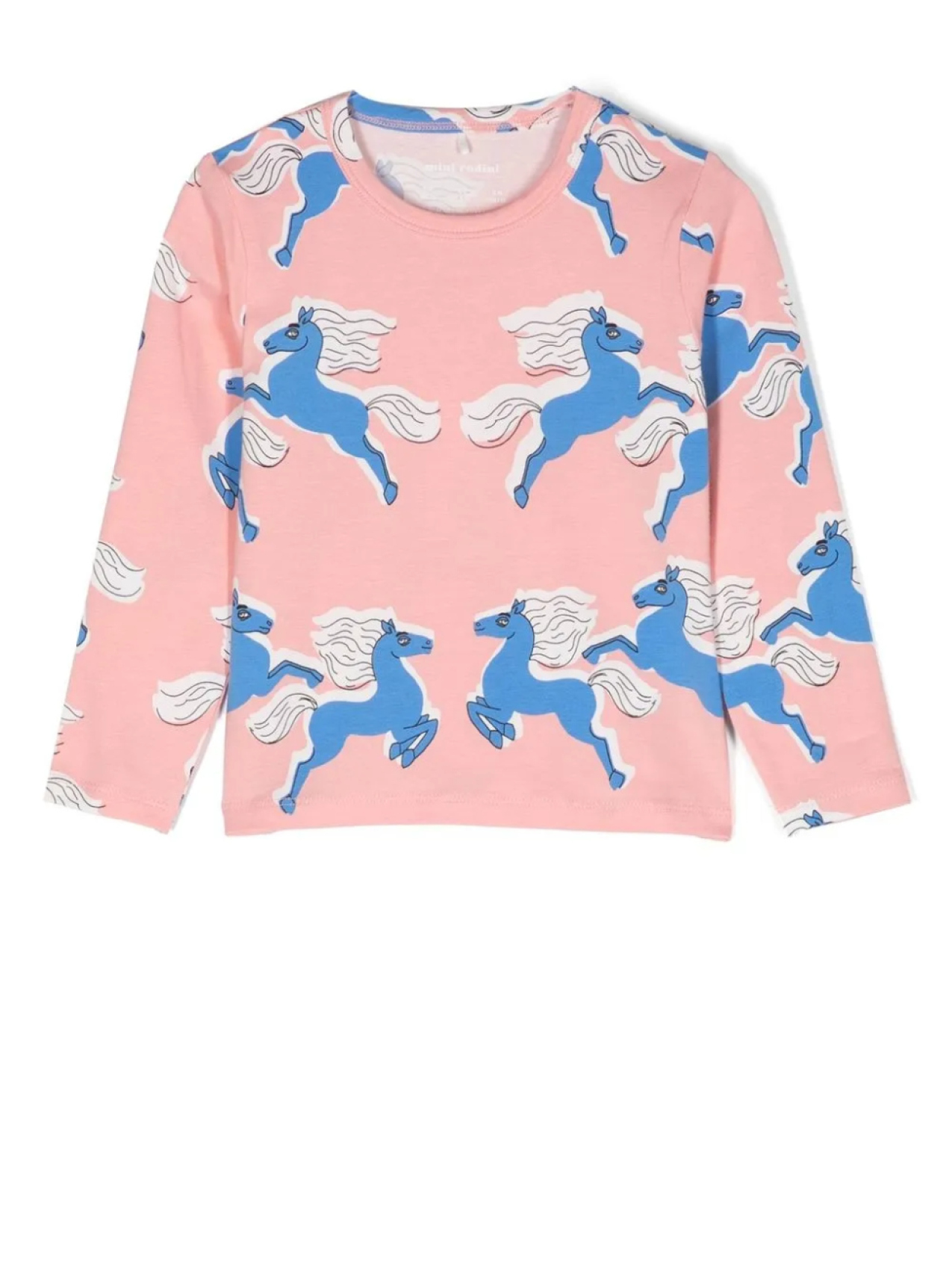 

Mini Rodini футболка с длинными рукавами и принтом, розовый