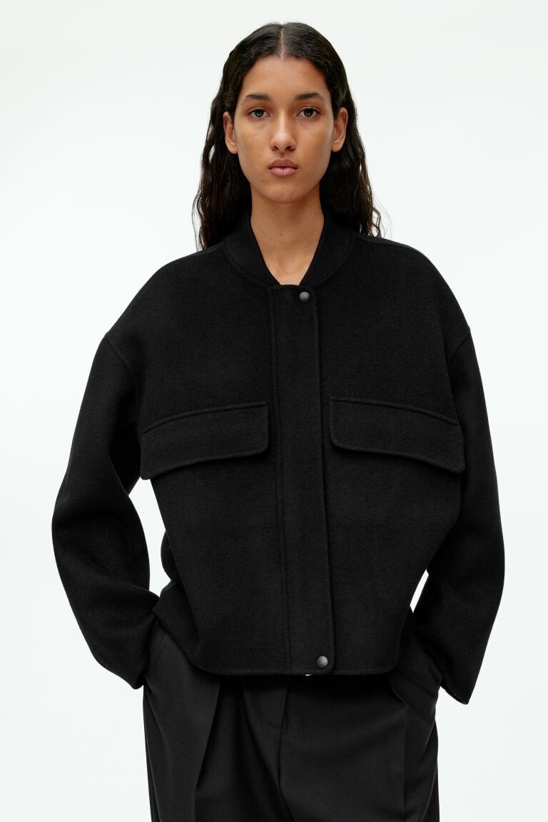 

Шерстяная куртка без подкладки H&M, черный