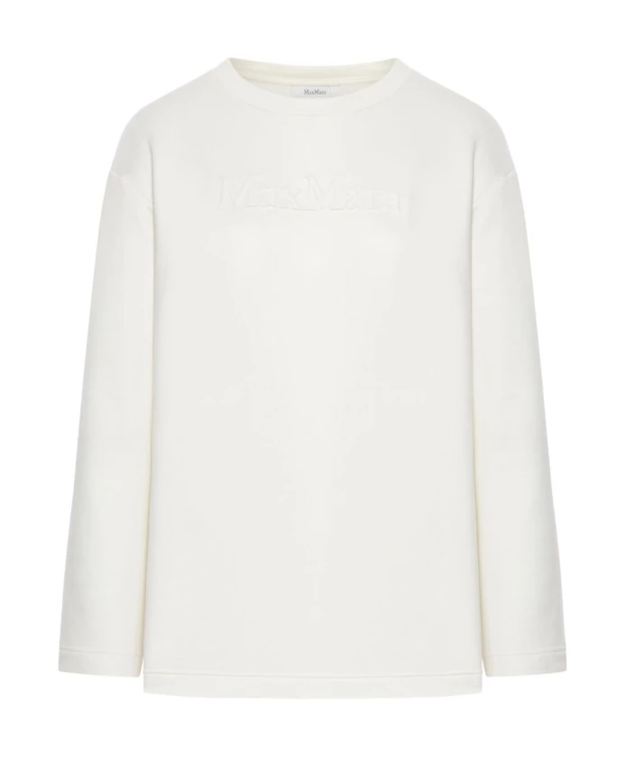 

Белая толстовка, воплощение элегантности Max Mara, белый