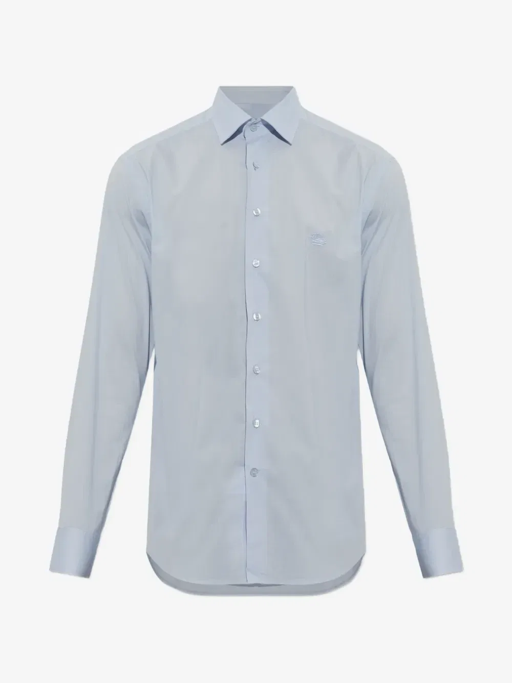 Рубашка с вышитым логотипом ETRO, синий