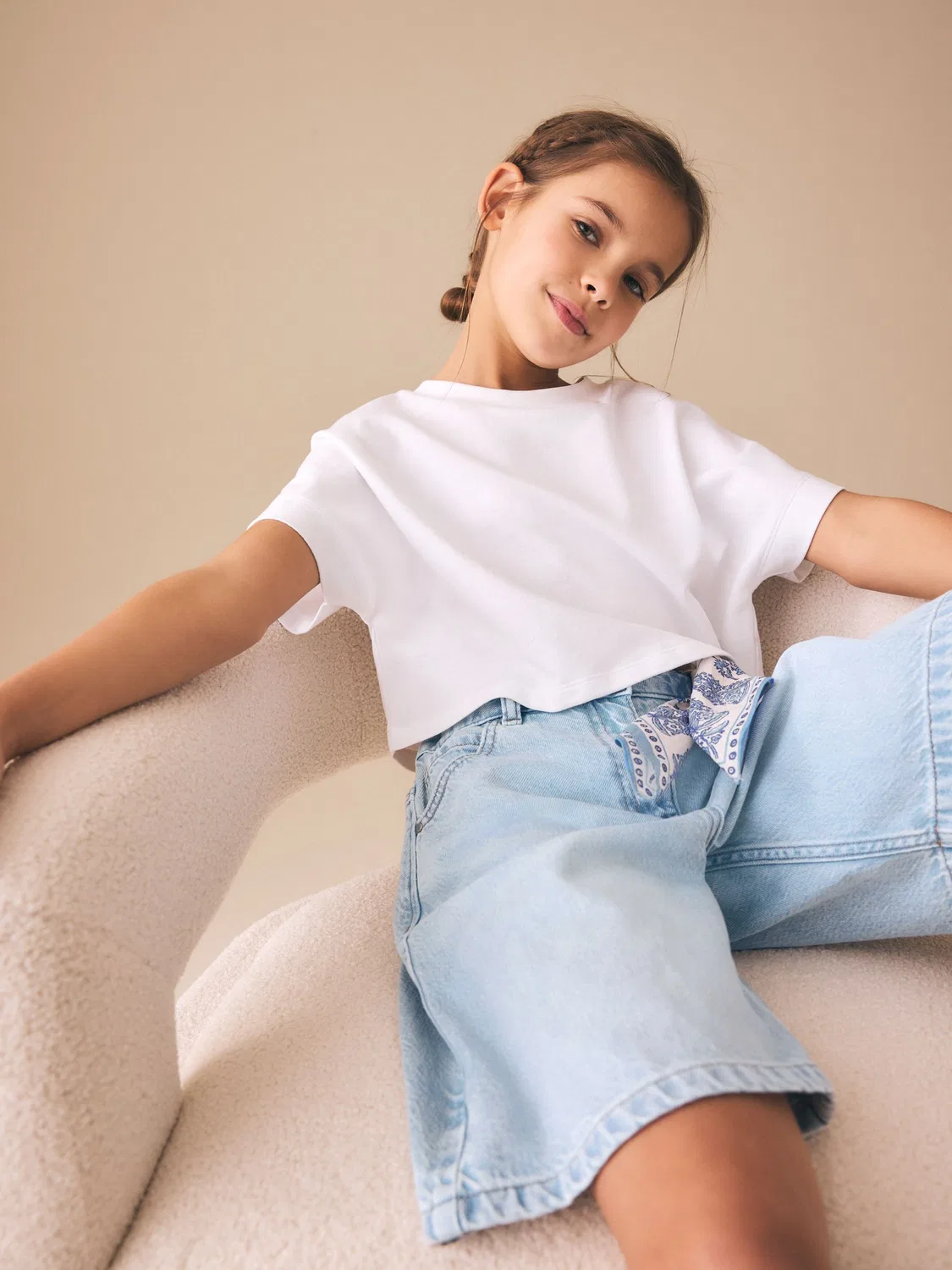 Шорты джинсовые Regular Length Jort Shorts Next, Light Blue — фото 3