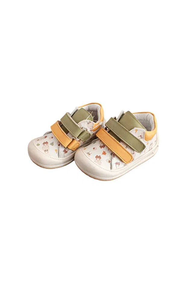 Детские туфли для мальчиков на липучке Alba Kids, White
