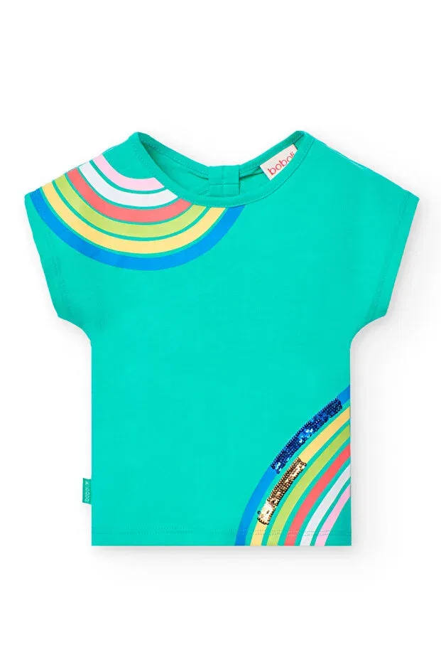 Детская футболка для девочек с коротким рукавом Colorful Girl's T-Shirt Boboli, Blue